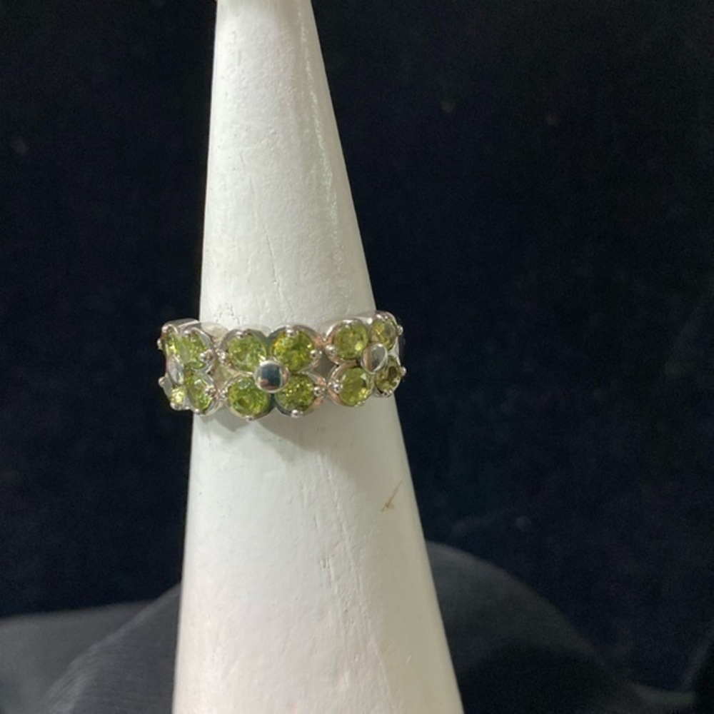 JTV Sterling Silver 1.44 CTW round Paradont three flower ring